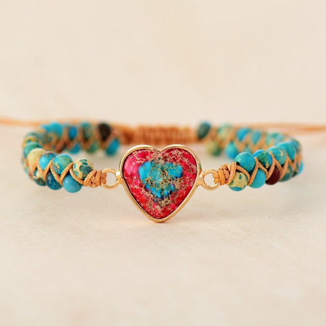 Japer Heart - Natural Stone Bracelets
