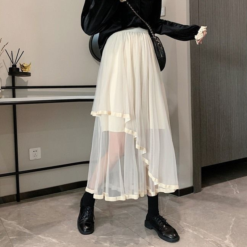 Solid, Korean Style Skirt