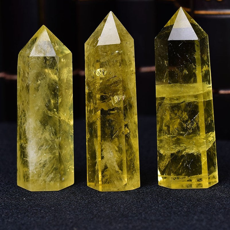 Natural Citrine Yellow Crystal Quartz Wand