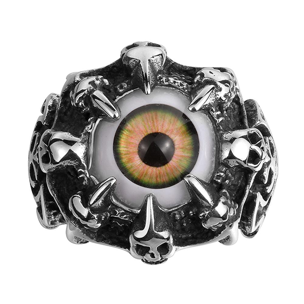 316L Stainless Steel Organge Dragon Eye Men's Ring