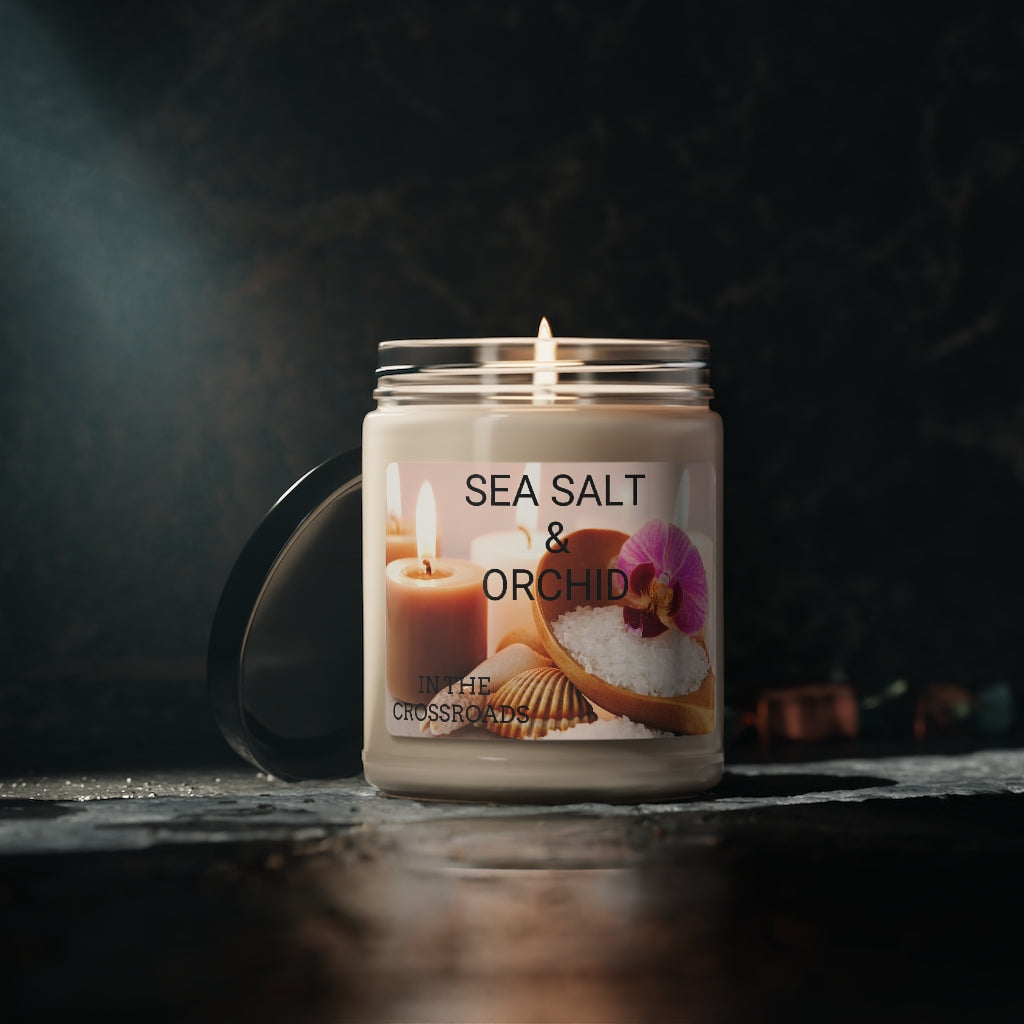 Sea Salt & Orchid Scented Soy Candle, 9oz