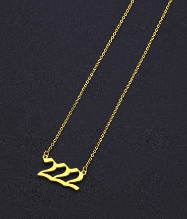 Lucky Numbers Angel Necklace